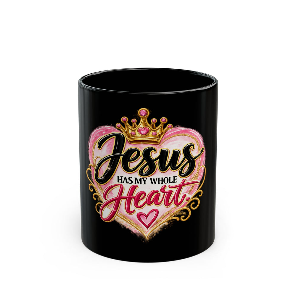 Jesus Has My Heart Classic Black Mug (11oz, 15oz)