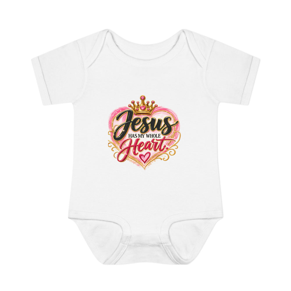 JESUS Has My Heart Classic Infant Baby Rib Bodysuit
