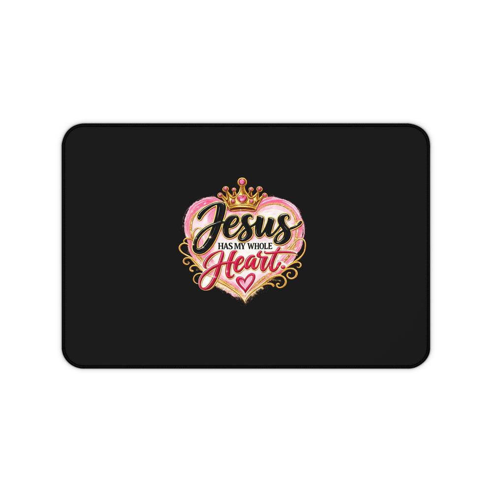 Jesus Loves Me Classic Black Desk Mat
