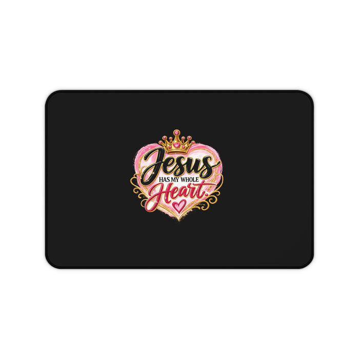 Jesus Loves Me Classic Black Desk Mat