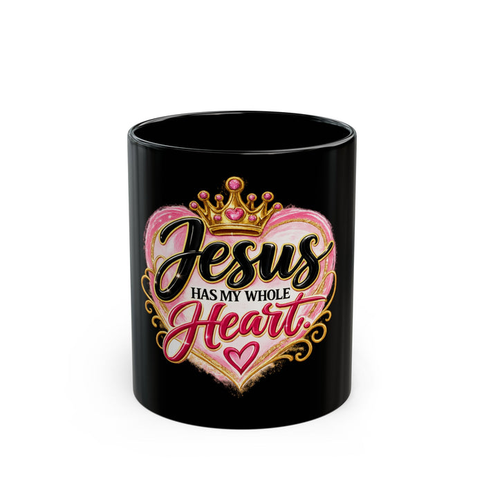 Jesus Has My Heart Classic Black Mug (11oz, 15oz)