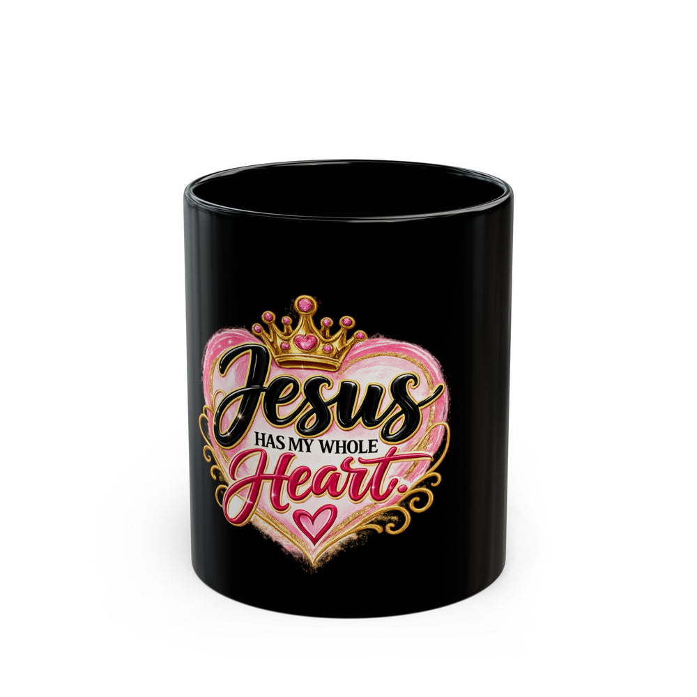 JESUS Has My Heart Classic  Black Mug (11oz, 15oz)