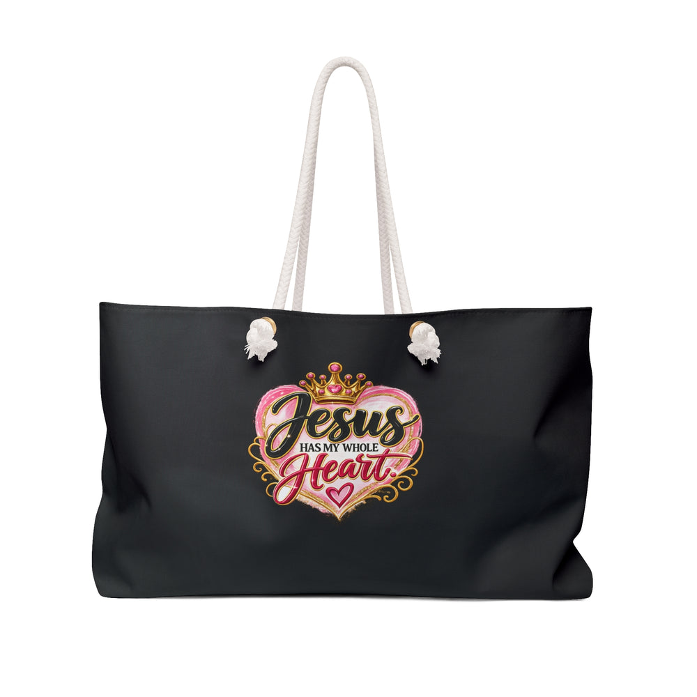 Jesus Loves Me Black Classic Weekender Bag